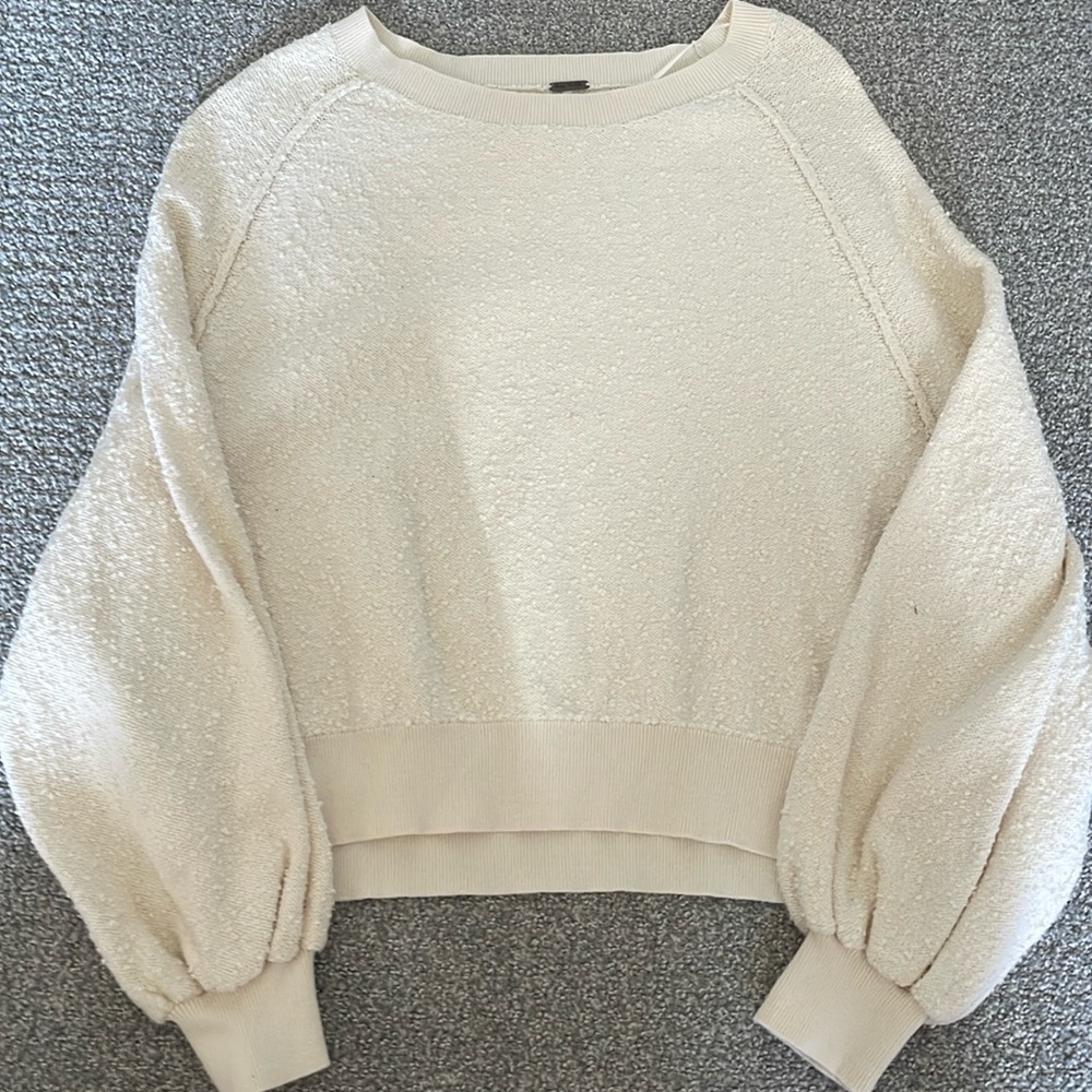 Free People Found My Friend Balloon Sleeve Sweater